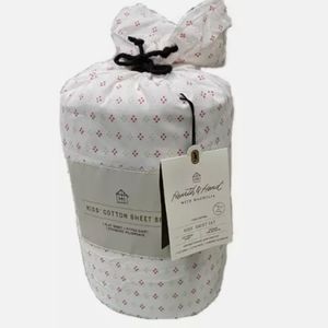 Hearth & Hand Magnolia Twin Sheet Set Diamond Dot Joanne Gaines NEW